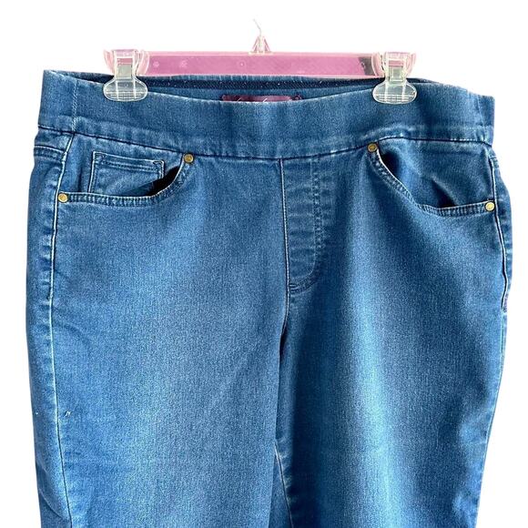 Womens Shorts Size 14 Blue Denim Classic Cut Offs Long Modest Summer Country - Picture 2 of 6